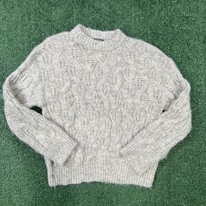 Wild Fable Light Gray Cable Knit Sweater